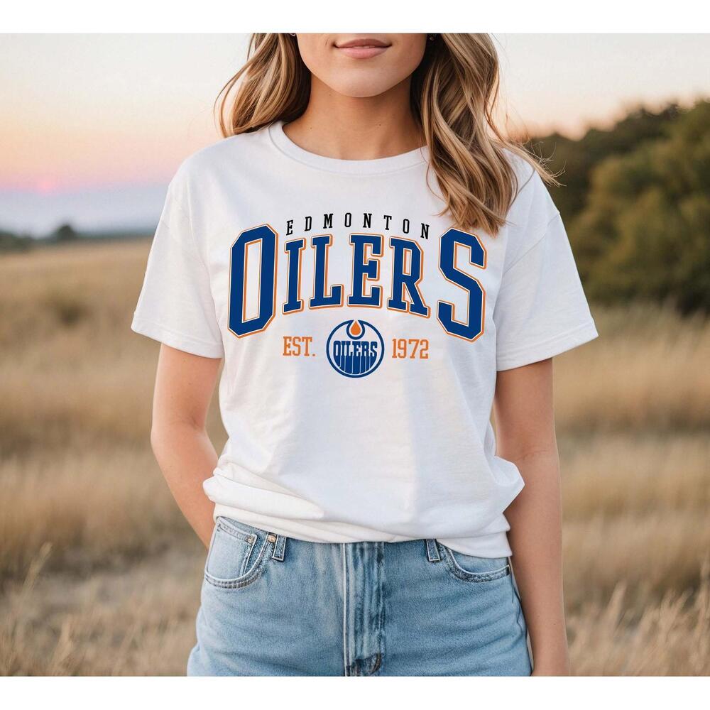 Edmonton Oilers Hockey College Shirt